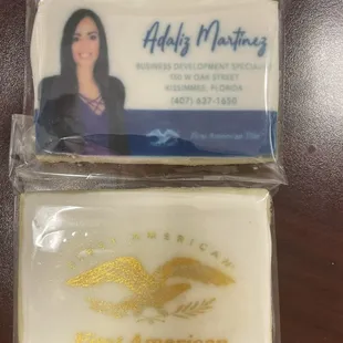 My business card and company logo.. how cool!