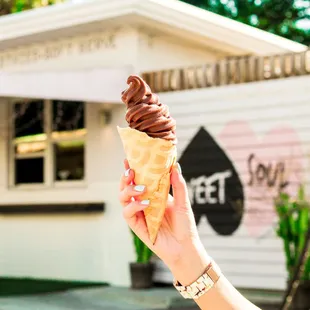 Plant-based chocolate soft serve