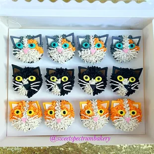 Custom egg-free cat cupcakes