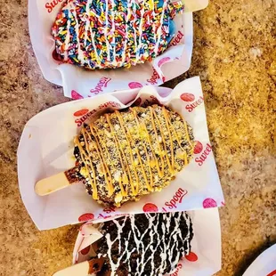 Hand dipped Ice cream bars ice cream shop