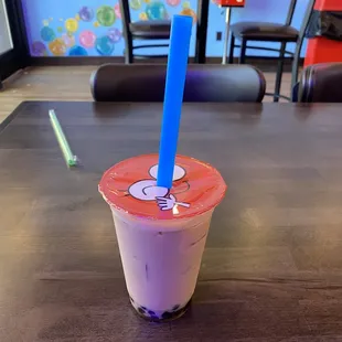 Bubble tea with regular milk tea