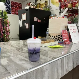 Taro Milk Tea with tapioca pearls  (3/26/2023)