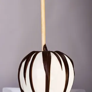Zebra Caramel Apple