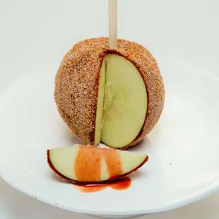 an apple with a bite taken out of it