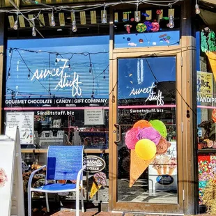 the front of a sweet shop