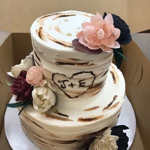 three tiered wedding cake