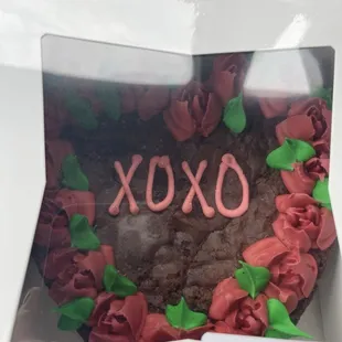 6 inch brownie heart for Valentine's Day. My bff loved it!