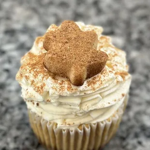 Close up of pumpkin cheesecake Omg!!!  Their cheesecake cupcakes are so Bomb!!