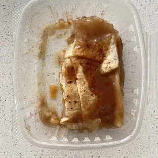 Peach cobbler to go
