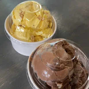 Rocky Road &amp; Bananas Pudding Wafer Ice cream.