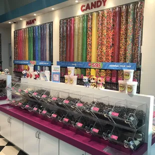 a display of candy in a store