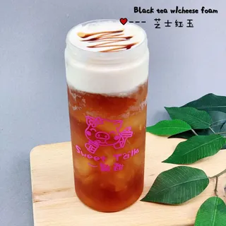 Ruby Black Tea w/cheese foam