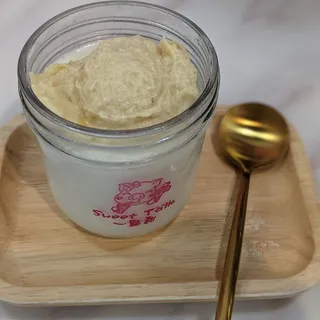 Durian steam milk pudding