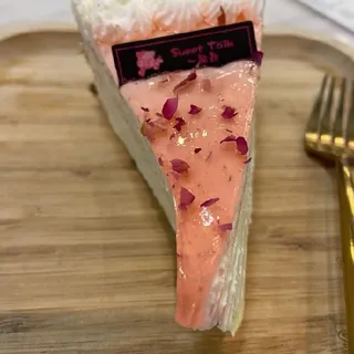 Lychee rose crepe cake