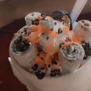 an ice cream dessert