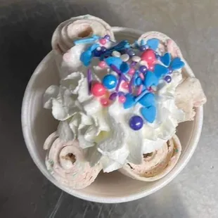 a cup of ice cream