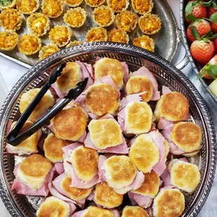 Ham and homemade Biscuits for a ladies luncheon