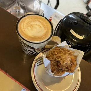 Caramel Apple Muffin and Melting Pot Latte