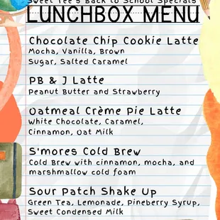 Back to school drink features