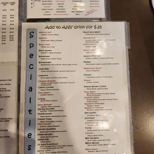 Drink Menu - Sep 2023