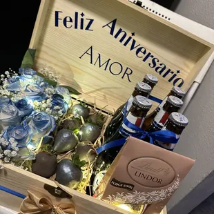 Caja luxury de aniversario para El