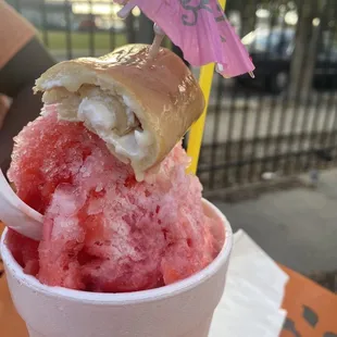 a cup of ice cream