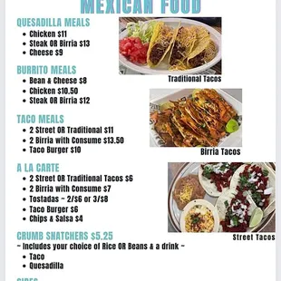 Taco Tuesday menu