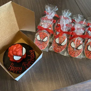 Spider-man custom cookies