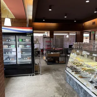 a display of pastries and pastries