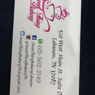 a business card