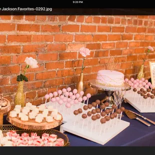 desserts on a table