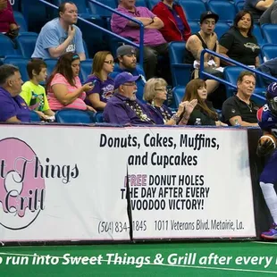 Stop in for free donut holes after every voodoo victory