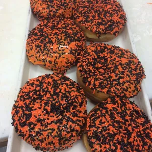 Donut filled with mini pumpkin pie