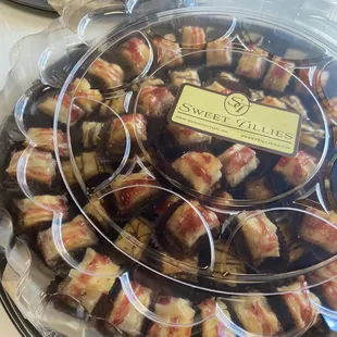 a tray of sweet pastries