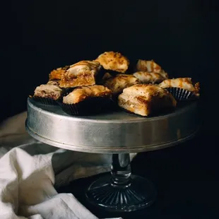 a plate of sweet pastries