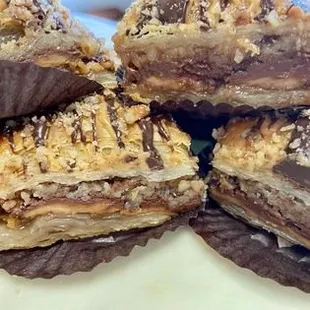 Sweet Tillies Chocolate Peanut Butter Baklava.  Perfect for Gift Giving