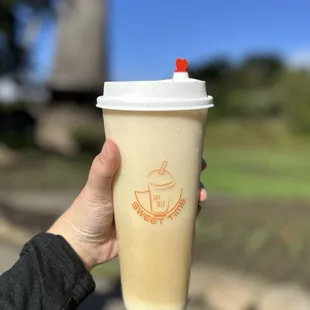 Cheese jasmine green tea