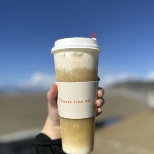 Cheese jasmine green tea