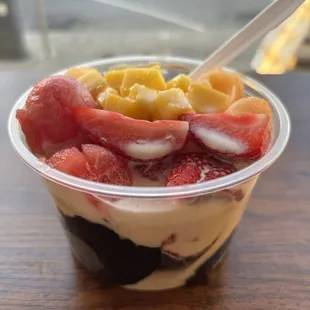 Grass jelly mix fruit