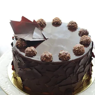 a chocolate cake on a plate