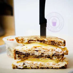 a cut in half sandwich