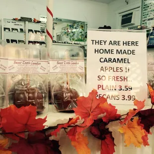 there are home made caramels