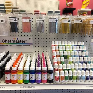 Food coloring and fancy cakecicle sticks