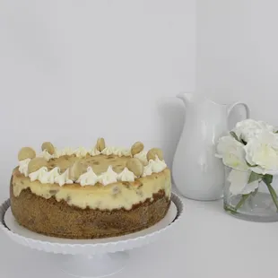 a cake on a cake stand