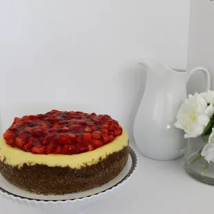 "Jazzy Red" -NY style Strawberry Cheesecake