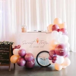 a sweet tooth ice cream cart