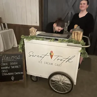 Ice Cream Cart and Ice Cream Flavors