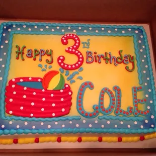 The sweetest splish splash birthday cake!