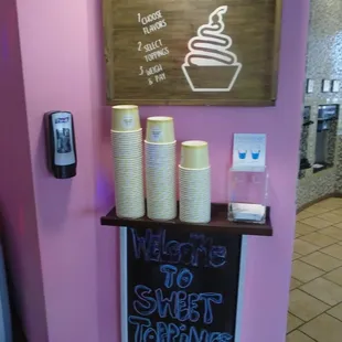 Start by grabbing a cup...
