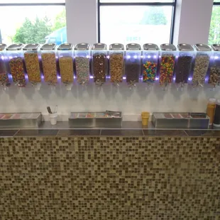 Bulk dispensers with dry toppings...